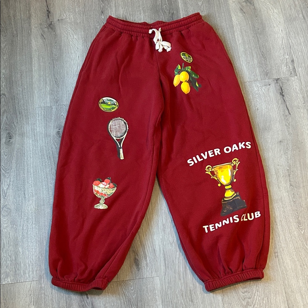 Urban Outfitters Red Graphic Track Pants - Picture 2 of 6